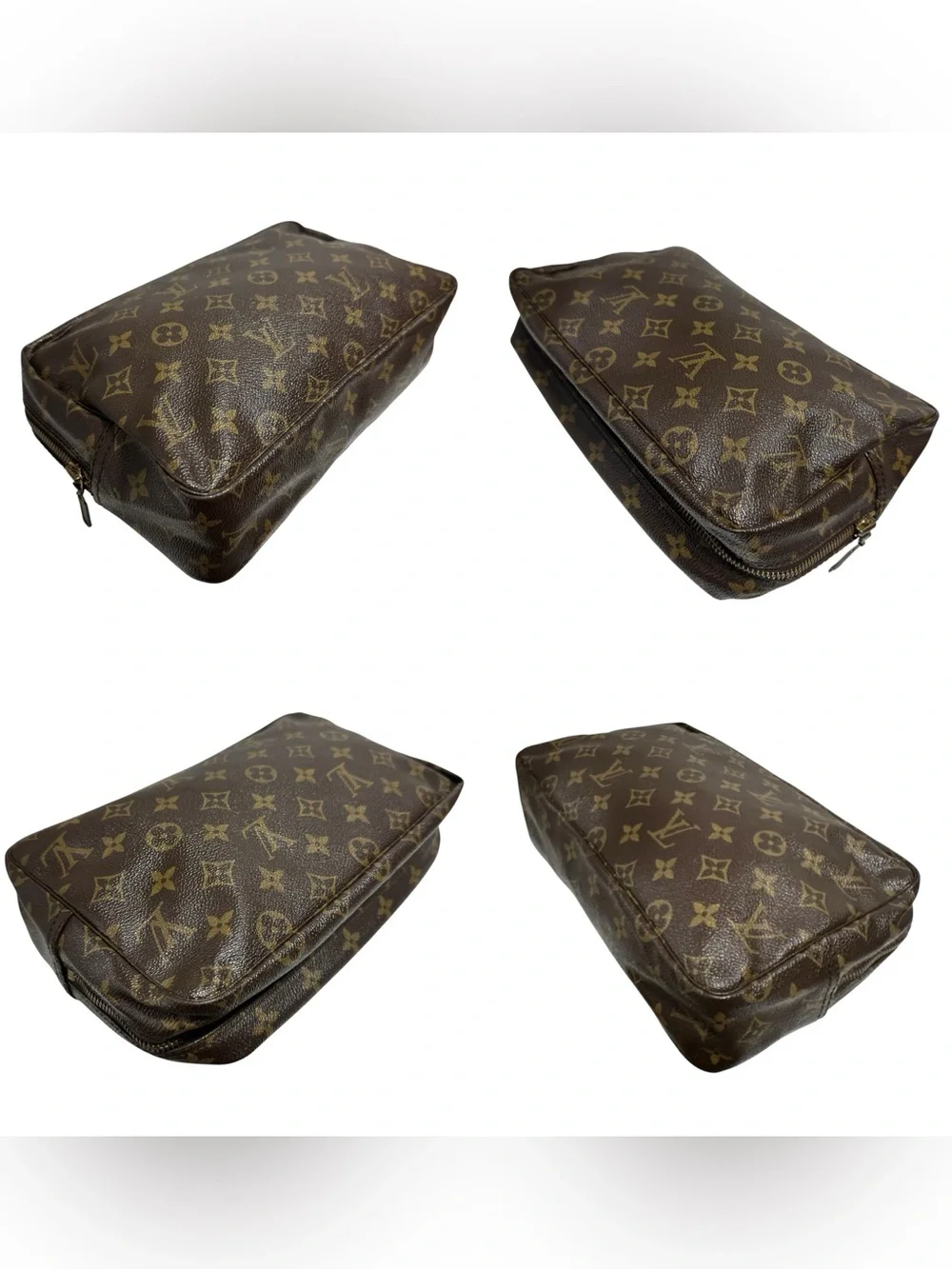 Louis Vuitton 1987 Monogram Leather Vintage Toiletry 28 Trousse Clutch Cosmetic
